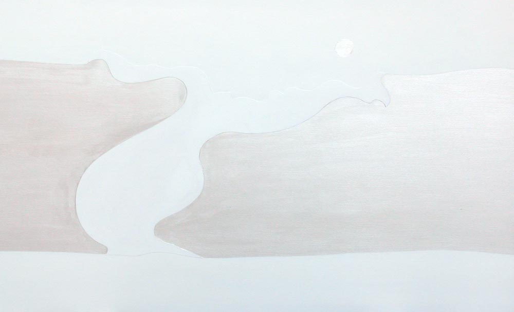 Albero Bianco Su Spazio Platino